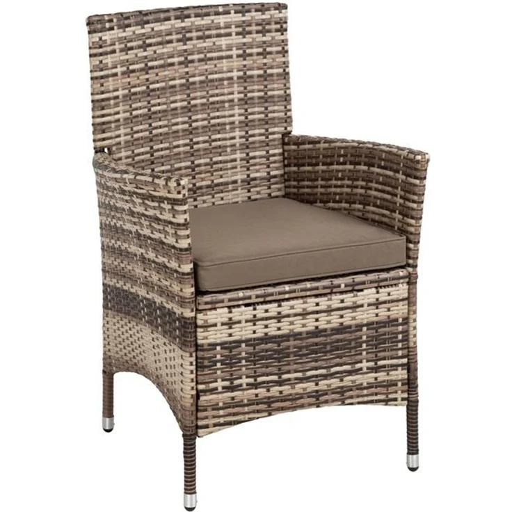 Polyrattan Sitzgruppe Gartenmöbel Set Rattan Gartenset Essgruppe Beige Braun – Bild 9