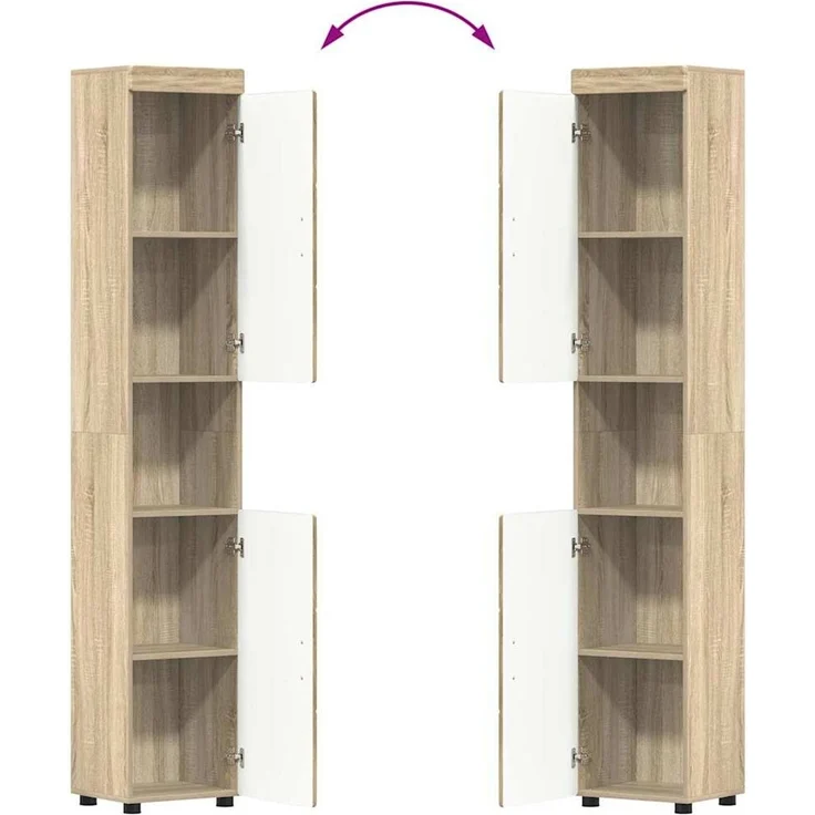 vidaXL Badezimmermöbel-Set TULUM 3 stk. Sonoma-Eiche 60 x 34 x 63 cm 3398036 – Bild 6