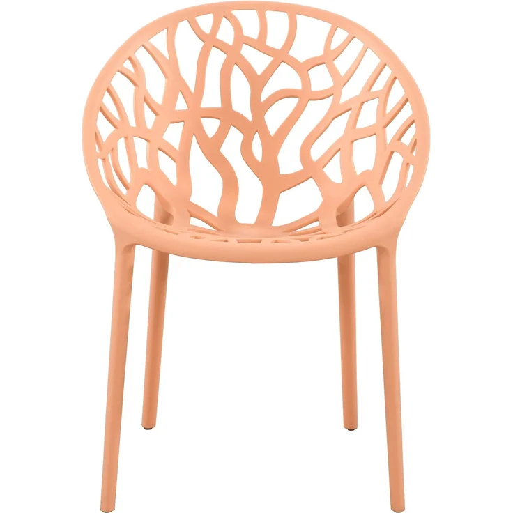 CLP Gartenstuhl Hope mit Lehne stapelbar wetterfest UV-beständig bis 150 kg,pfirsich – Bild 4