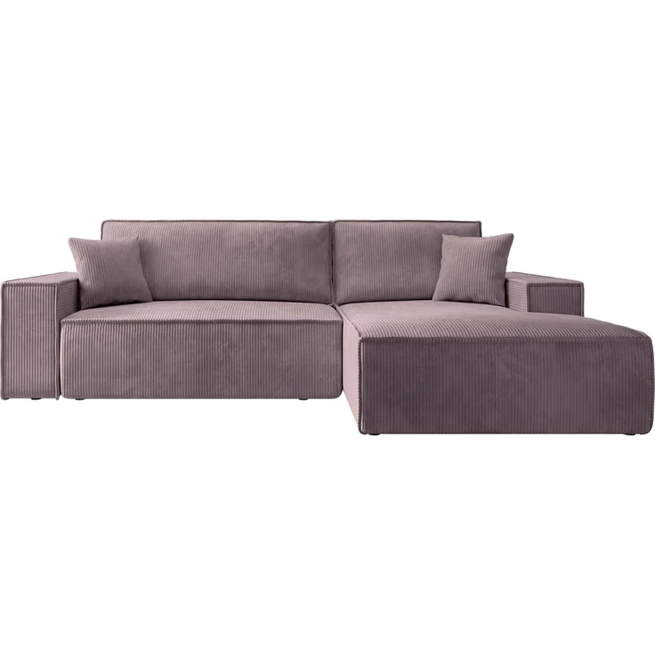 Selsey 'Farese New' Ecksofa mit Cordbezug, Schlaffunktion und Stauraum, Rosa, rechts – Bild 6