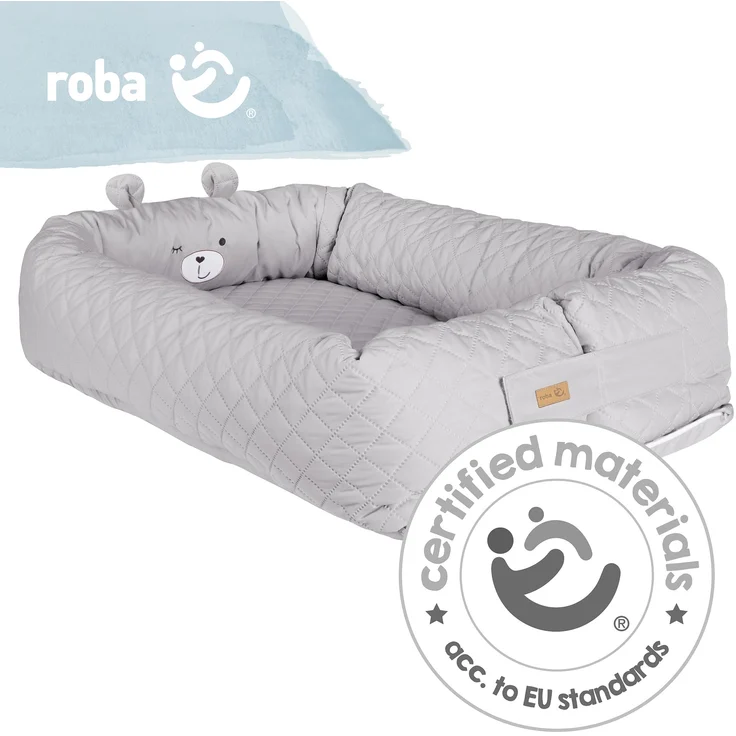 roba Babylounge 'roba Style' - Kuschelnest mit Häschen-Gesicht Sammy - Wickelauflage - Grau – Bild 5