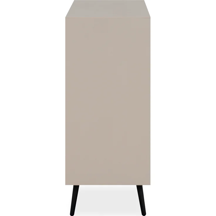 Kommode >Arona< 2 Türen, 2 Böden, in Sand / Schwarz - 90x90x38cm (BxHxT) – Bild 8
