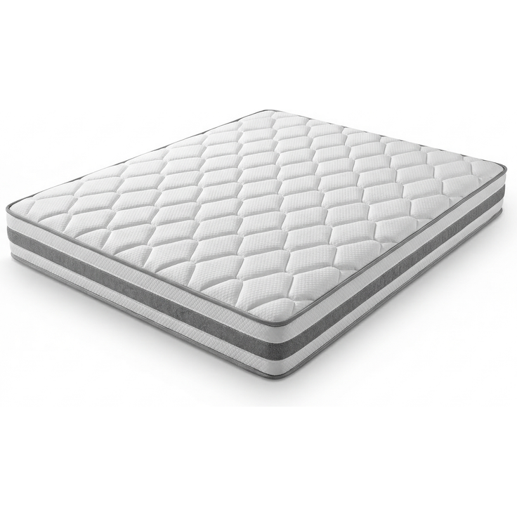 Wohnora-Mattress 90x200 H4 height 25cm with comfort foam, 7-zone pocket spring mattress ergonomic, adult spring mattress OEKO-TEX certified,H 25cm x T 200cm x B 90cm,Weiß