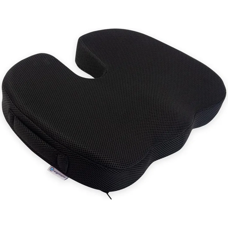 Ergotopia® orthopädisches Sitzkissen aus Memory-Foam / ergonomisches Steißbeinkissen zur Druckentlastung