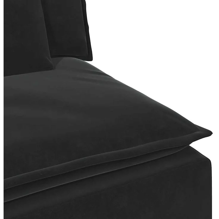 vidaXL Modulares Sofa Mittelmodul mit Kissen Schwarz 100 cm 4104434 – Bild 6