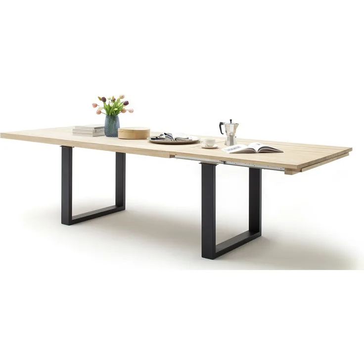 Esszimmertisch Rockford |180x90 | Wildeiche massiv | U-Gestell