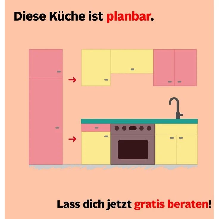 nobilia® Küchenzeile "MIAMI", NEU: individuell anpassbar mit gratis Profi-Beratung, vormontiert, Breite 360 cm, Ausrichtung wählbar, wahlw. mit E-Geräten – Bild 3