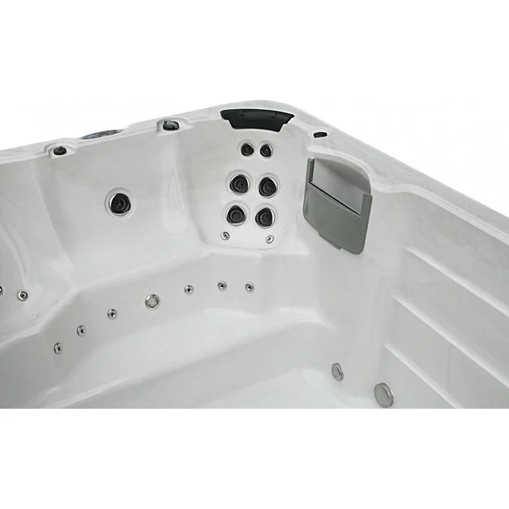XXL Luxus-LED Swim Spa, 400 x 230 cm, Whirlpool mit Gegenstromanlage, Outdoor-Schwimmbad, V2 – Bild 7
