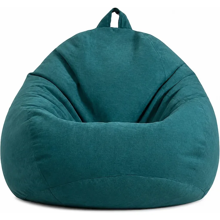Sitzsack-Hülle ohne Füllmaterial, Dunkelgrün, 80 x 90 cm, Stoffbezug für Innen- und Außenbereich