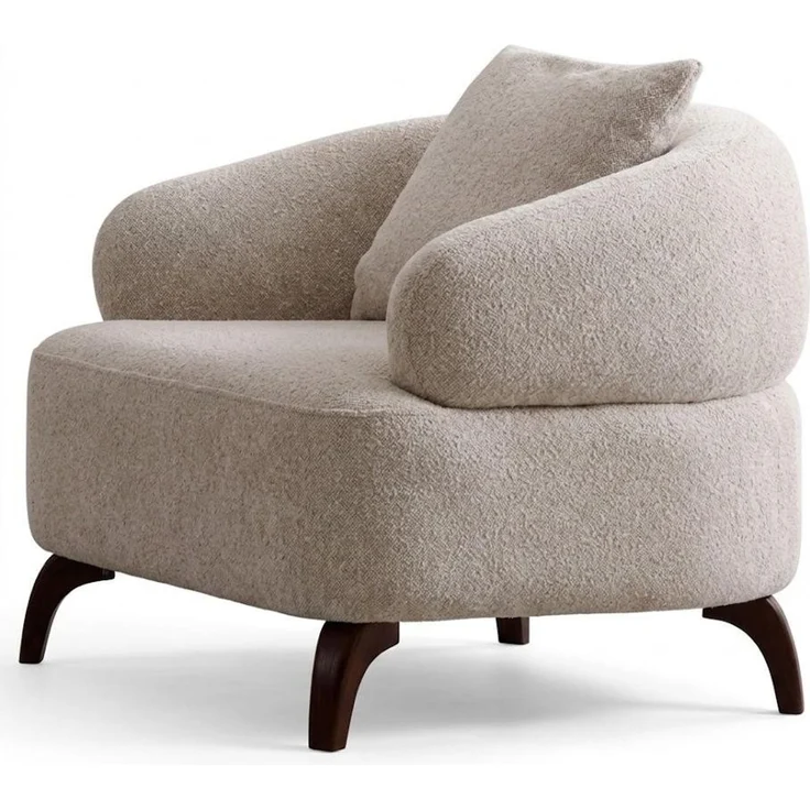 JVmoebel Polstergarnitur Moderner Wohnzimmer Möbel Beige Holzgestell Komfortabel, (4-tlg), Made in Europa – Bild 3