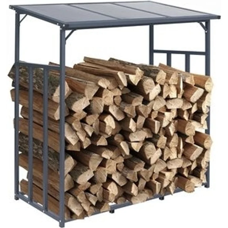 Grasekamp Kaminholzregal Kaminholzunterstand 185x70x170/185 cm, BxTxH:70x70x185 cm – Bild 5