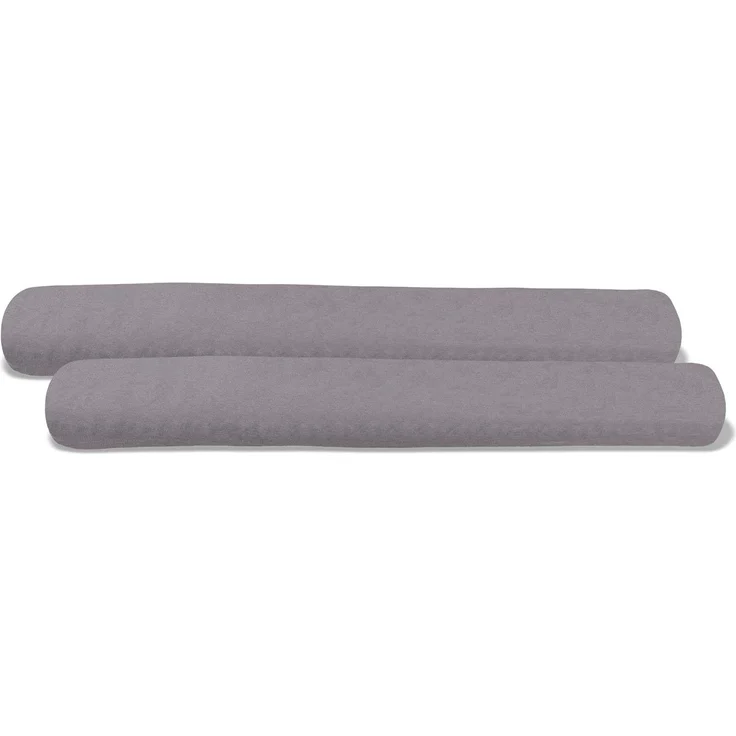 aqua-textil Classic Line Kissenbezug 2er-Set 20x145 cm dunkel grau Baumwolle Seitenschläferrolle Bezug Jersey Kissenhülle, Kopfkissenüberzug, Pillowcase, Bettkissen, Kopfkissenbezug, Reißverschluss
