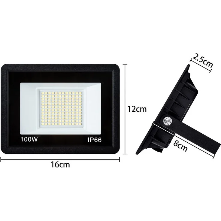 FIVMEN LED Flutlichtstrahler LED Strahler 5x100W Superhell LED Fluter Außenstrahler Aluminium, Scheinwerfer Licht für Garten, Garage, Hof oder Hote – Bild 1