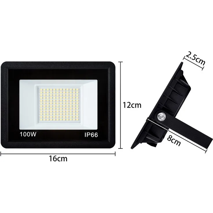 FIVMEN LED Flutlichtstrahler LED Strahler 5x100W Superhell LED Fluter Außenstrahler Aluminium, Scheinwerfer Licht für Garten, Garage, Hof oder Hote
