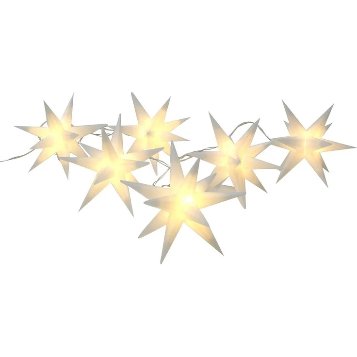 Spetebo LED-Girlande 3D Stern Lichterkette mit 6 LED - 150 cm, 6-flammig, für den Außenbereich geeignet – Bild 2