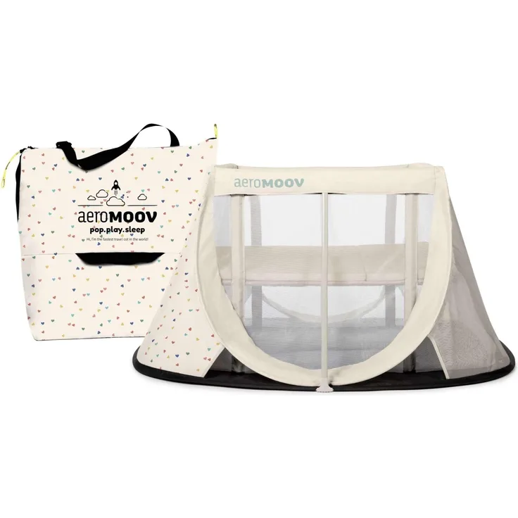 AeroMoov Instant-Reisebett für Babys & Kleinkind - Confetti Hearts