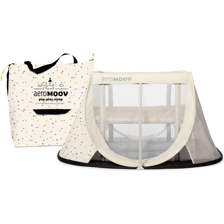 AeroMoov Instant-Reisebett für Babys & Kleinkind - Confetti Hearts