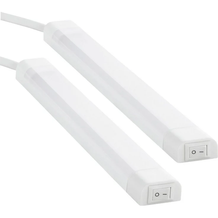 SEBSON Aufbauleuchte LED Unterbauleuchte 30cm, 4W, 300lm, neutralweiß, Stecker & Schalter – Bild 1