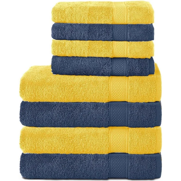 Komfortec Handtuch Set aus 100% Baumwolle, 4 Handtücher 50x100 cm und 4 Badetücher 70x140 cm, Frottee (Packung, 8-St), Duschtücher & Badehandtuch, Weich, Towel, Groß – Bild 2