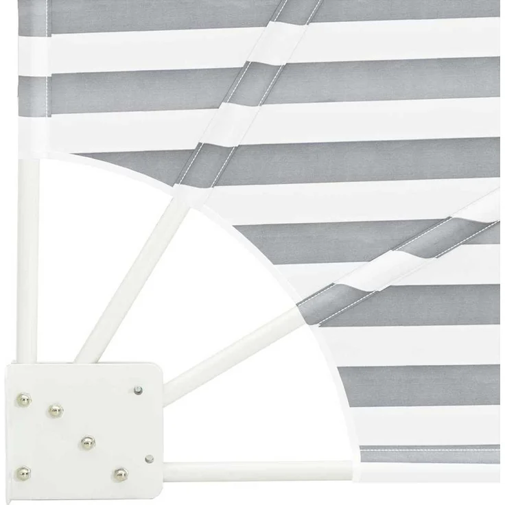 vidaXL Balkon Sichtschutz 115 x 115 cm Polyester Anthrazit und Weiß 42000913 – Bild 7