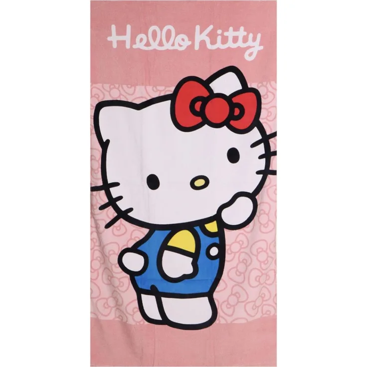 Hello Kitty Strandtuch Kinder 70 × 140 cm aus 100% Baumwolle 250 gsm