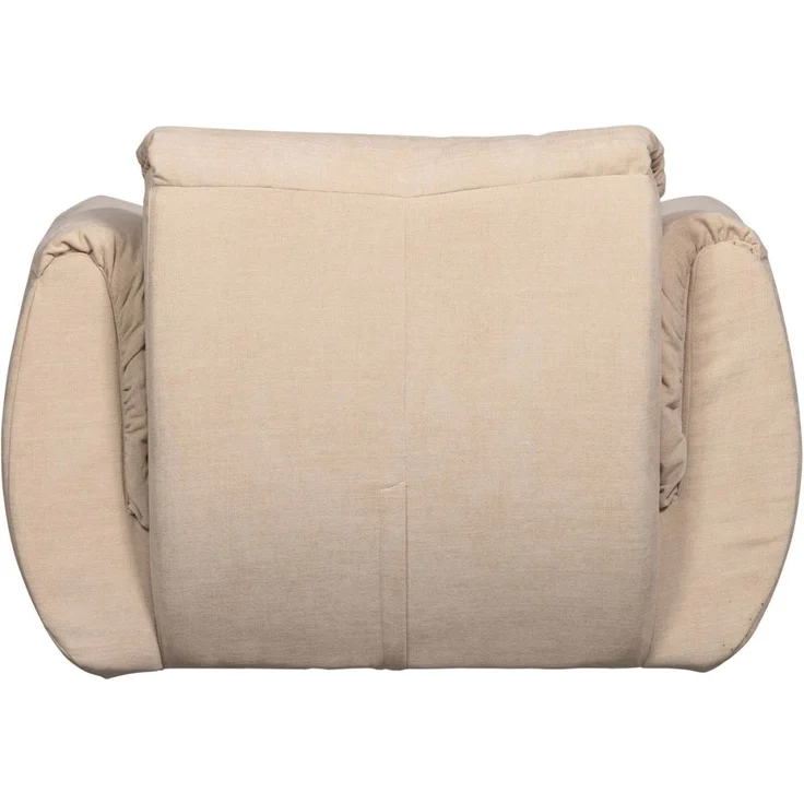 Drehsessel Baggy aus Chenille-Stoff, modernes Design, sandfarben, weich gepolstert, Indoor – Bild 5