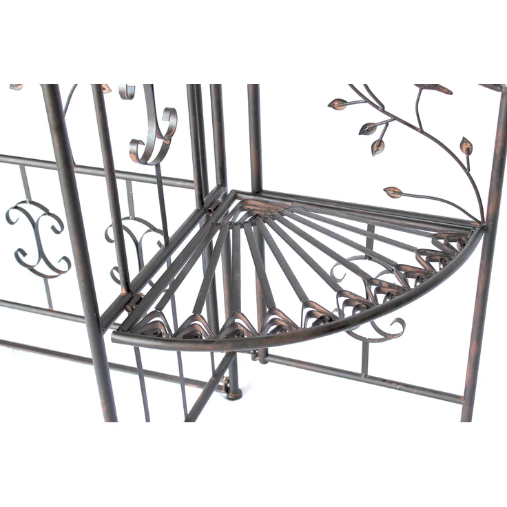 Rosenbogen mit Tür Metall 18602 Torbogen Gartentor Eisen Rankhilfe Rankgitter Rundbogen Tür – Bild 5