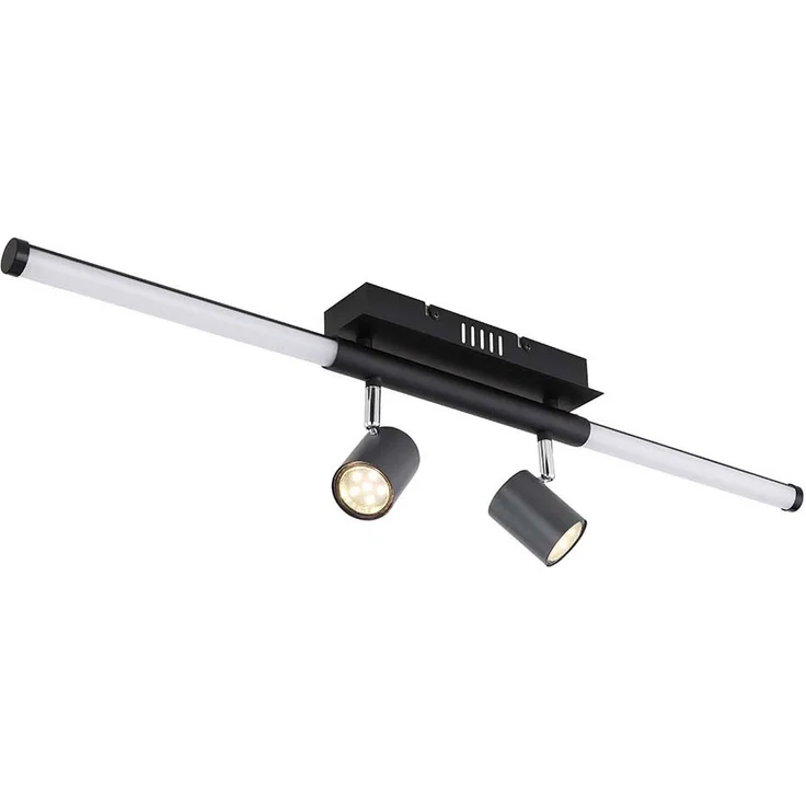 LED Deckenleuchte, schwarz, bewegliche Spots, L 80,4 cm – Bild 7