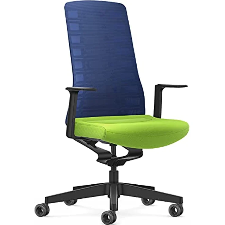 Interstuhl Bürostuhl Pure Active Edition - Ergonomischer Drehstuhl mit Smart-Spring Technologie, 1D-Armlehne, Blau | Grün, Made in Germany – Bild 1