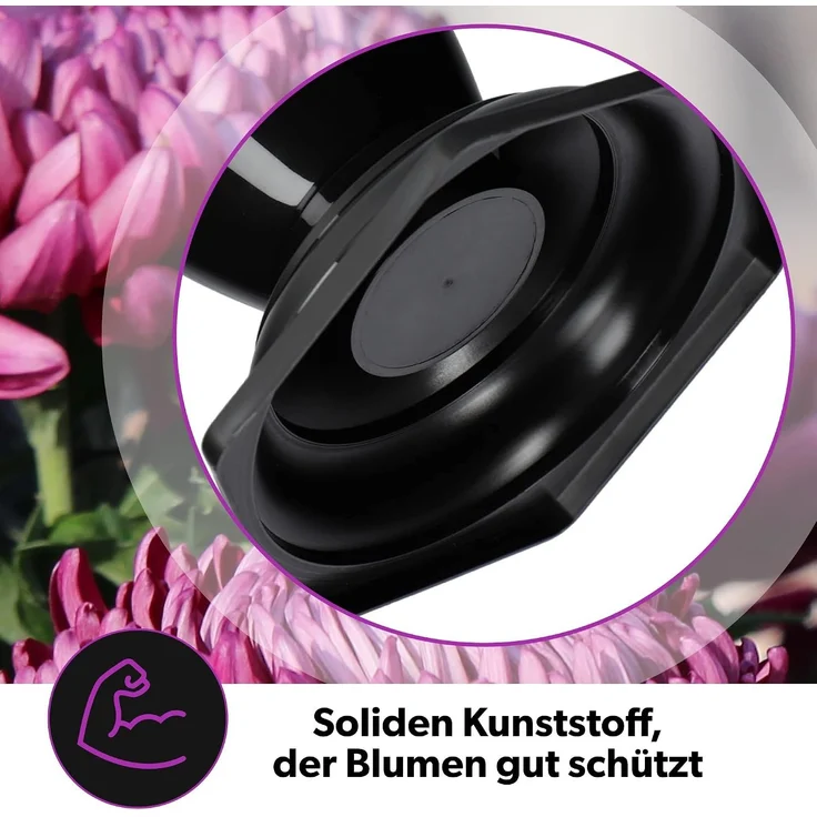KADAX Vase, Fläschchen für Friedhof, Grabstein, Schwarz, 23 cm – Bild 4