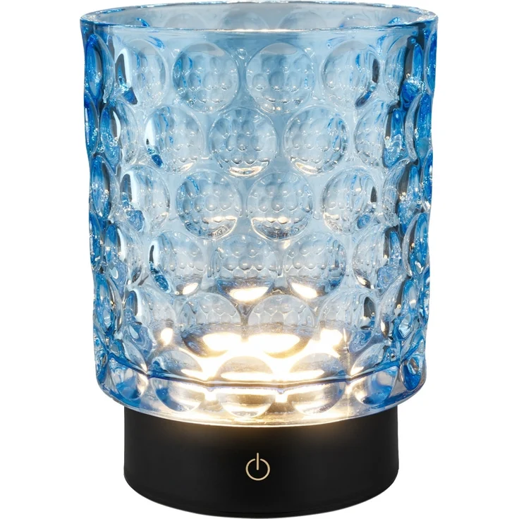 Briloner LED Akku-Tischleuchte Sunora blau 15 cm warmweiß dimmbar – Bild 1