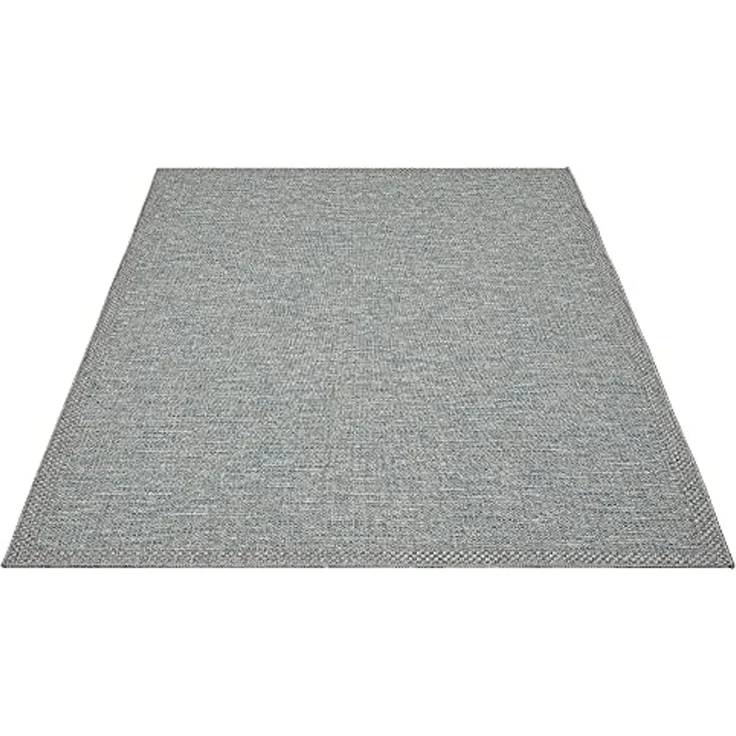 the carpet Calgary - robuster Teppich, Flachgewebe, modernes Design, ideal für Wohnzimmer, Esszimmer und Außenbereich, In- und Outdoor, Vintage-Optik, Boho-Style, Türkis, 160x220 cm – Bild 5