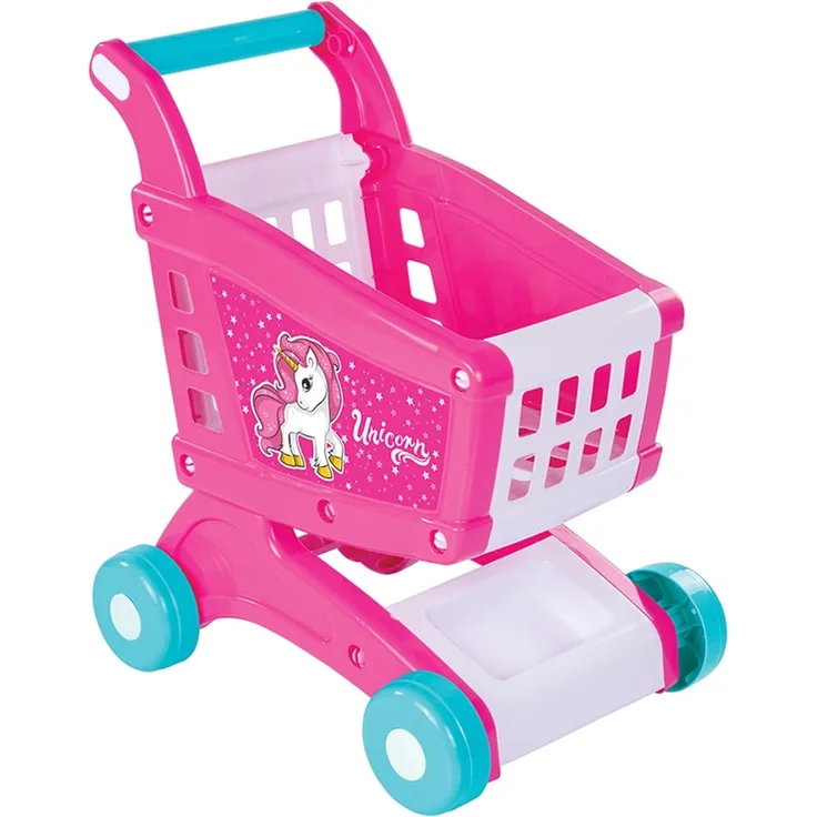 Unicorn Einhorn Kinder Supermarkt Einkaufswagen Kinderwagen Neu Rosa Kunststoff