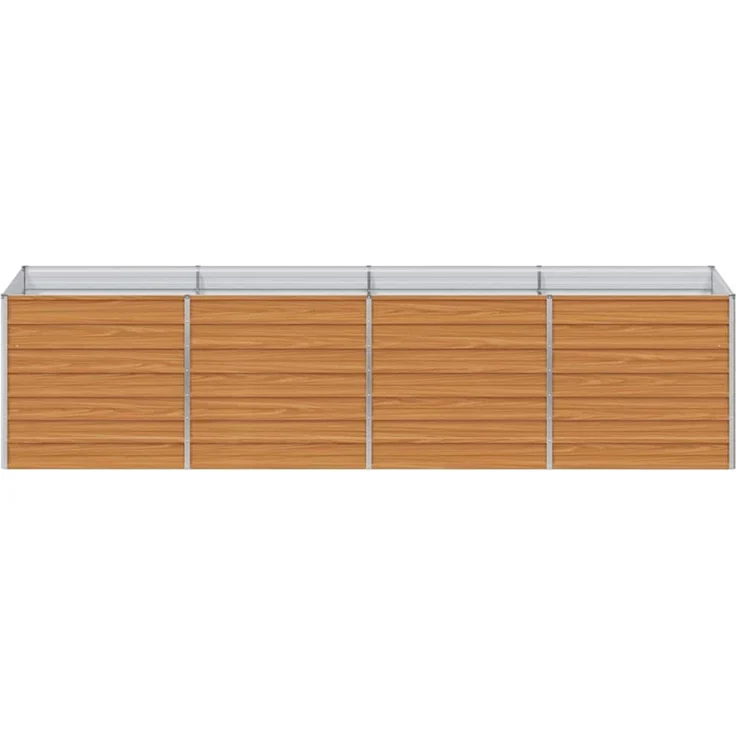 vidaXL Hochbeet Hellbraun 320 x 80 x 77 cm Verzinkter Stahl 42017338 – Bild 4