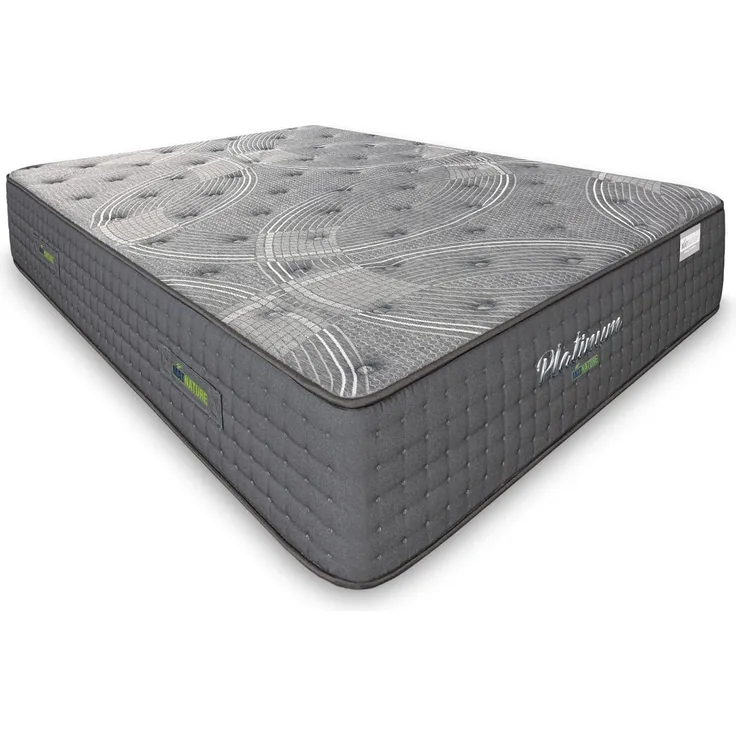Matnature | Platinum | Extra Komfort-Matratze Pro Multiruhe | Taschenfederkern und viskoelastisch | Höhe 30 cm | atmungsaktiv, rutschfest und milbendicht (200x200 cm), Grau