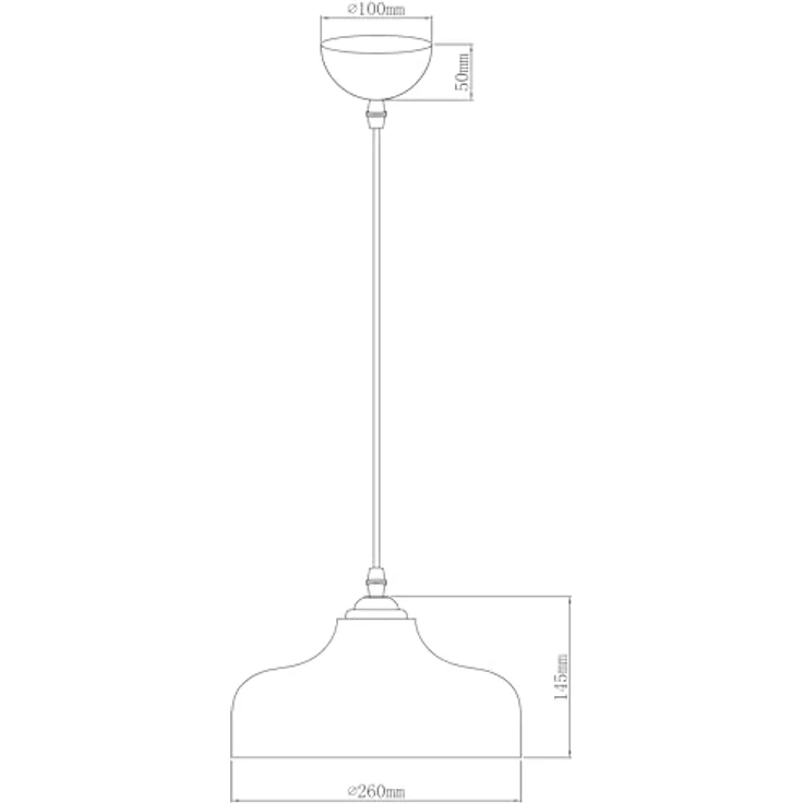 GTV Pendelleuchte MARITE, Deckenleuchte, 7085, AC220-240V, 50/60Hz, 1*E27, IP20, DURCHM. 26 CM, einzeln, schwarz/gold – Bild 5