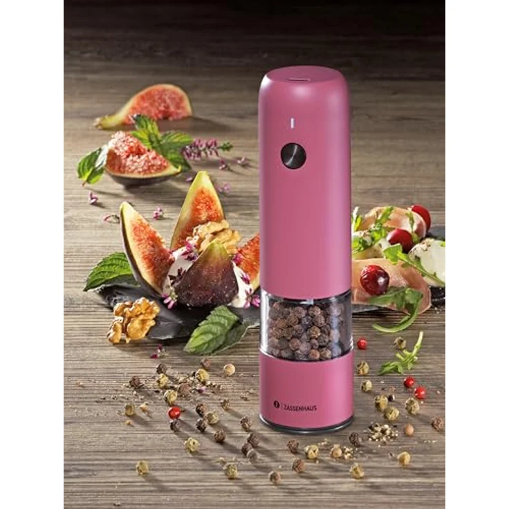 Pfeffermühle Salz-Gewürzmühle USB elektrisch 14cm ZASSENHAUS Köln Fuchsia 033168 – Bild 4