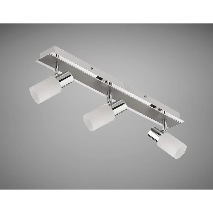 TRANGO LED Deckenstrahler, 2-flammig 2007-28 LED Deckenleuchte Chrom-Optik & Aluminium gebürstet Serie GRACE inkl. 2x G9 LED Leuchtmittel 3.000K warmweiße Lichtfarbe Badleuchte, Flurleuchte, Küchenleuchte, Schwenkbare Deckenspots, Kronleuchter – Bild 1
