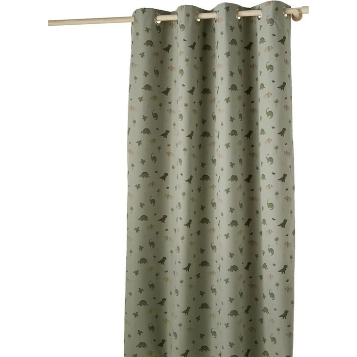 vertbaudet Vorhang Kinderzimmer Verdunkelungsvorhang MINISAURUS, Baumwolle/Polyester, mit Ösen – Bild 4