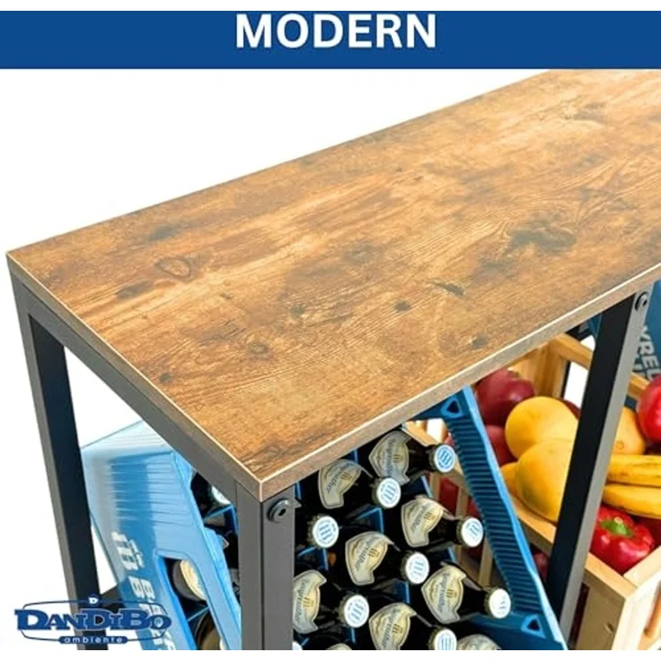 DanDiBo Getränkekistenregal 4 Kisten mit Ablage Holz Metall 96564 Getränkeregal Kistenregal Getränkekistenhalter – Bild 7