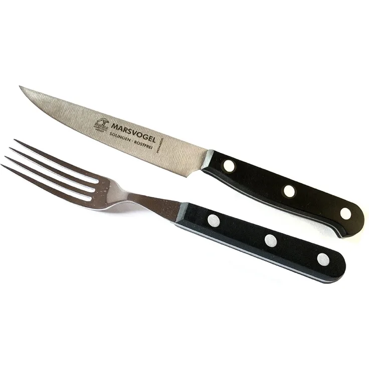 Marsvogel | Brotzeitbesteck Set | Brotzeitmesser + Brotzeitgabel | 2 tlg | Steakbesteck