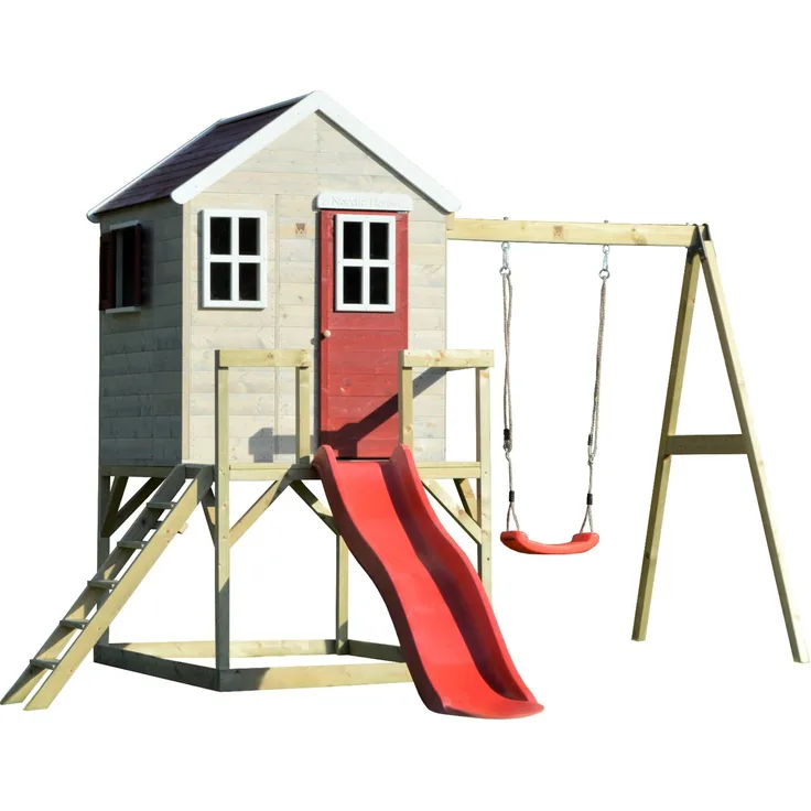 Wendi Toys Holz Stelzenhaus Elefant | mit Rutsche