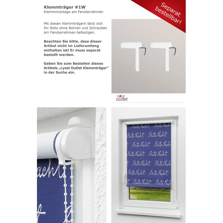 Lysel Outlet - Verdunkelungsrollo Gute Nacht, (B x H) 82cm x 175cm in blau/dunkelblau – Bild 8