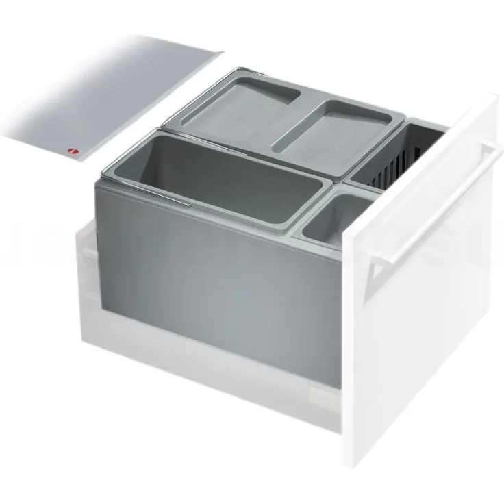 Hailo Abfallsammler 3630451 XX Inset Aufsatz XXL 18 + 12 + 4.1 Liter