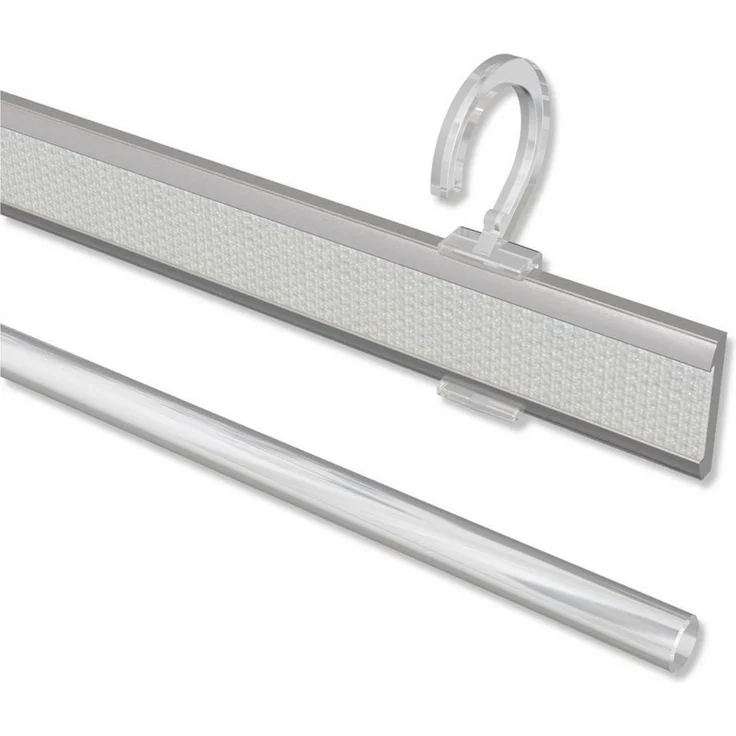 INTERDECO Paneelwagen Easyclip, Schiebegardinen, für Gardinenstangen 16-20 mm Ø, (1 Stück, Silbergrau), kürzbar – Bild 1