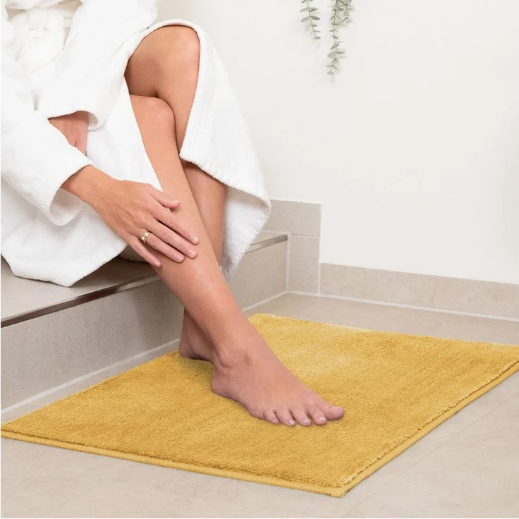 Blumtal Badematte rutschfester und weicher Badezimmerteppich, rutschsicher, strapazierfähig, waschbar, Polyester, Badvorleger in 50x80 cm - waschbar – Bild 2
