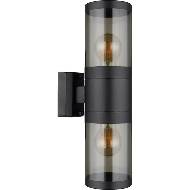 Wandleuchte, Up & Down, Edelstahl, schwarz, rauch, H 38 cm – Bild 7