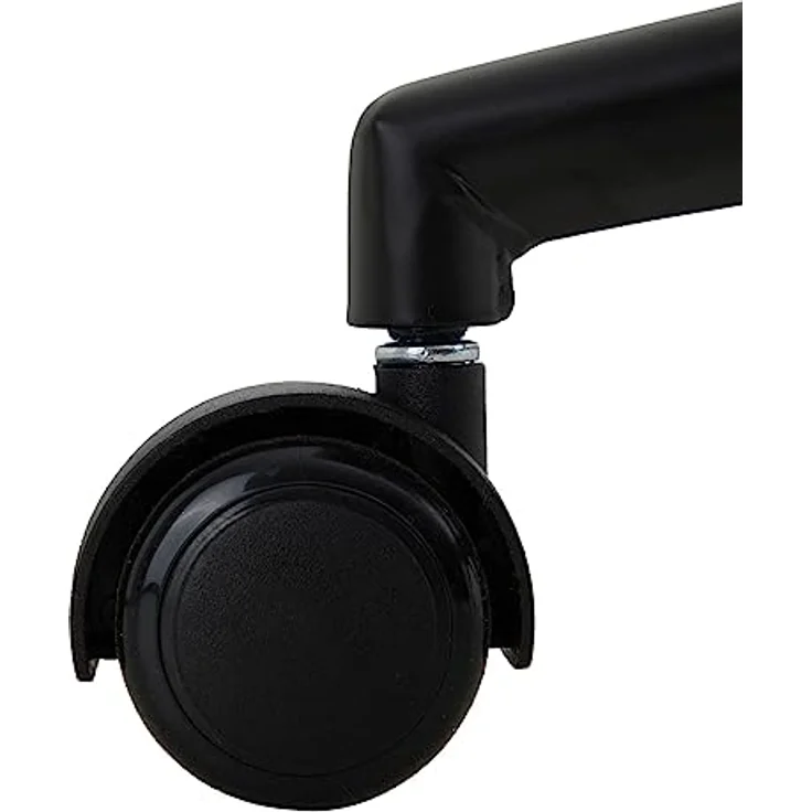 IDIMEX Drehstuhl Task, Weiß, höhenverstellbar, mit fünf Doppelrollen, Bouclé Stoff, modernes Design – Bild 8