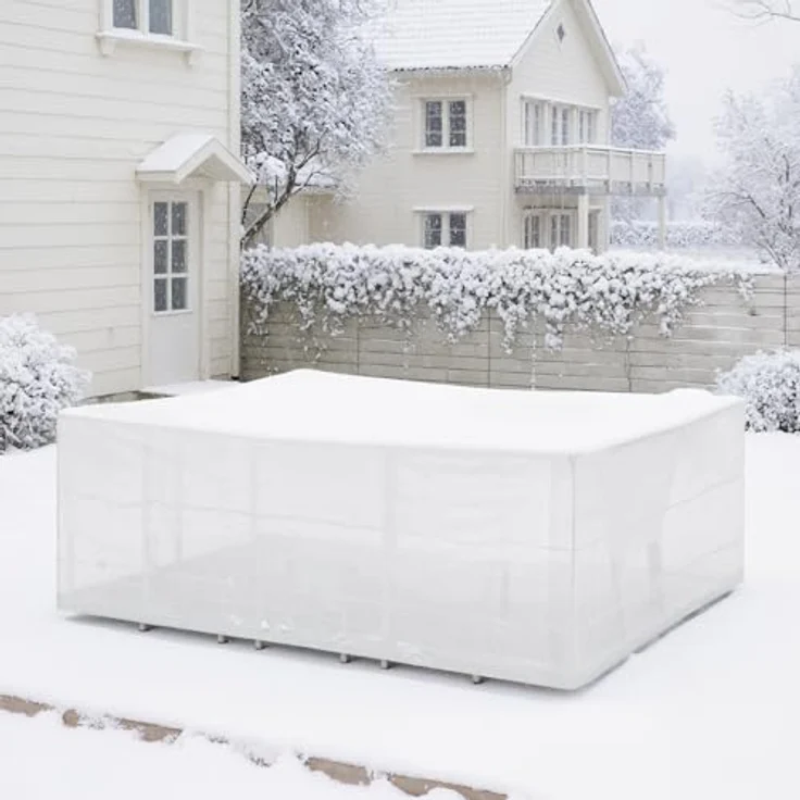 Woltu Gartenmöbel-Schutzhülle, für Sitzgruppe Gartenmöbel, UV-Beständig winterfest reißfest – Bild 4