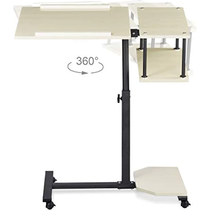 Laptoptisch höhenverstellbar XL, MDF/Stahl, Beige, 77x40 x (70-100) cm – Bild 7